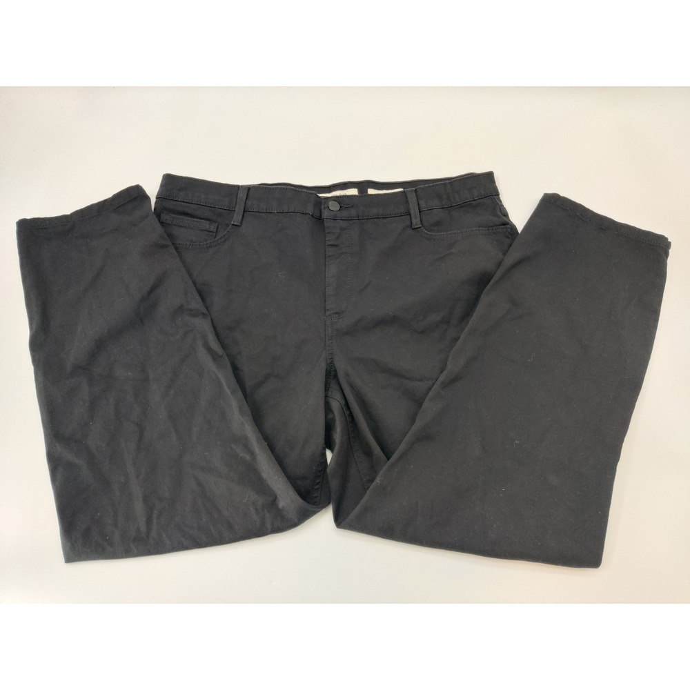 Jones New York Jeans Soho Ankle Black Pants Womens 18W Plus Stretch Cotton Twill